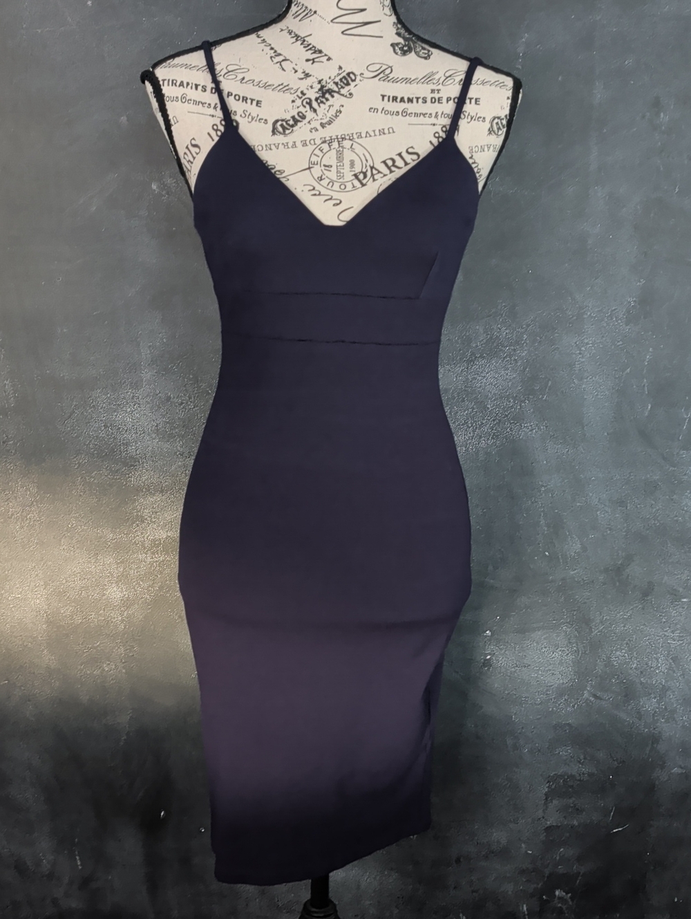 Lulus Don't Tell 'Em Navy Blue Bodycon Midi Dress